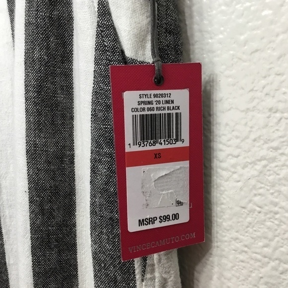 NWT Vince Camuto Spring ‘20 Striped Linen Pants - Picture 5 of 6